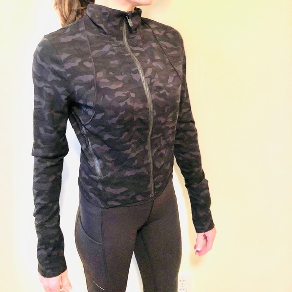 lululemon athletica Tops - Full Freedom Jacket - Camo Print Deep Coal Black